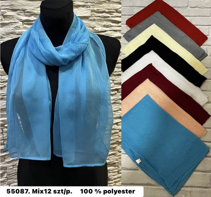 Szaliki damskie Roz Standard, Mix Kolor Paczka 12 szt 1